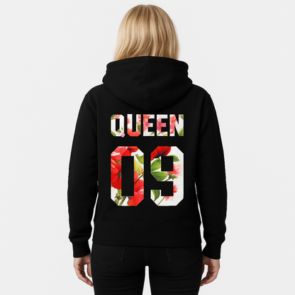 Couple Hoodies with Print - Design QUEEN KING 09