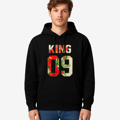 Couple Hoodies with Print - Design QUEEN KING 09