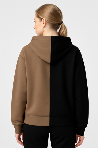 RoseSeek Men's or Women's Zip-Up Hoodie - Streetwear Graphic Sweatshirt, Dark Brown