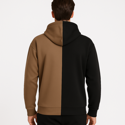 RoseSeek Men's or Women's Zip-Up Hoodie - Streetwear Graphic Sweatshirt, Dark Brown