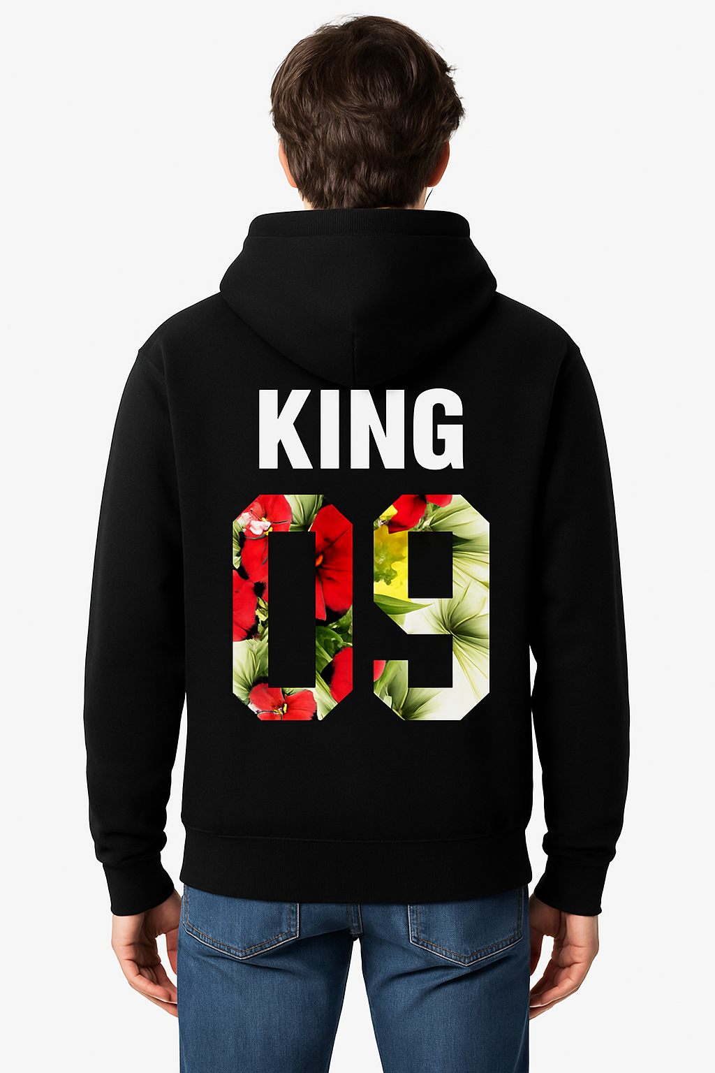 Couple Hoodies with Print - Design QUEEN KING 09