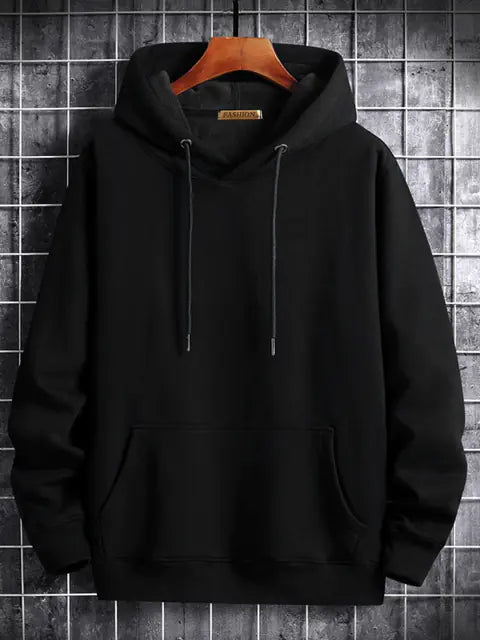 Men's Thick Hoodie - Cotton &amp; Velvet for a High-End Streetwear Look