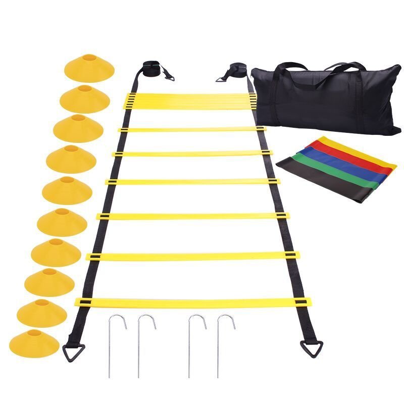 Outdoor agility ladder training ladder set jump ladder logo disc resistance umbrella pull belt agility ladder set - Athlyos